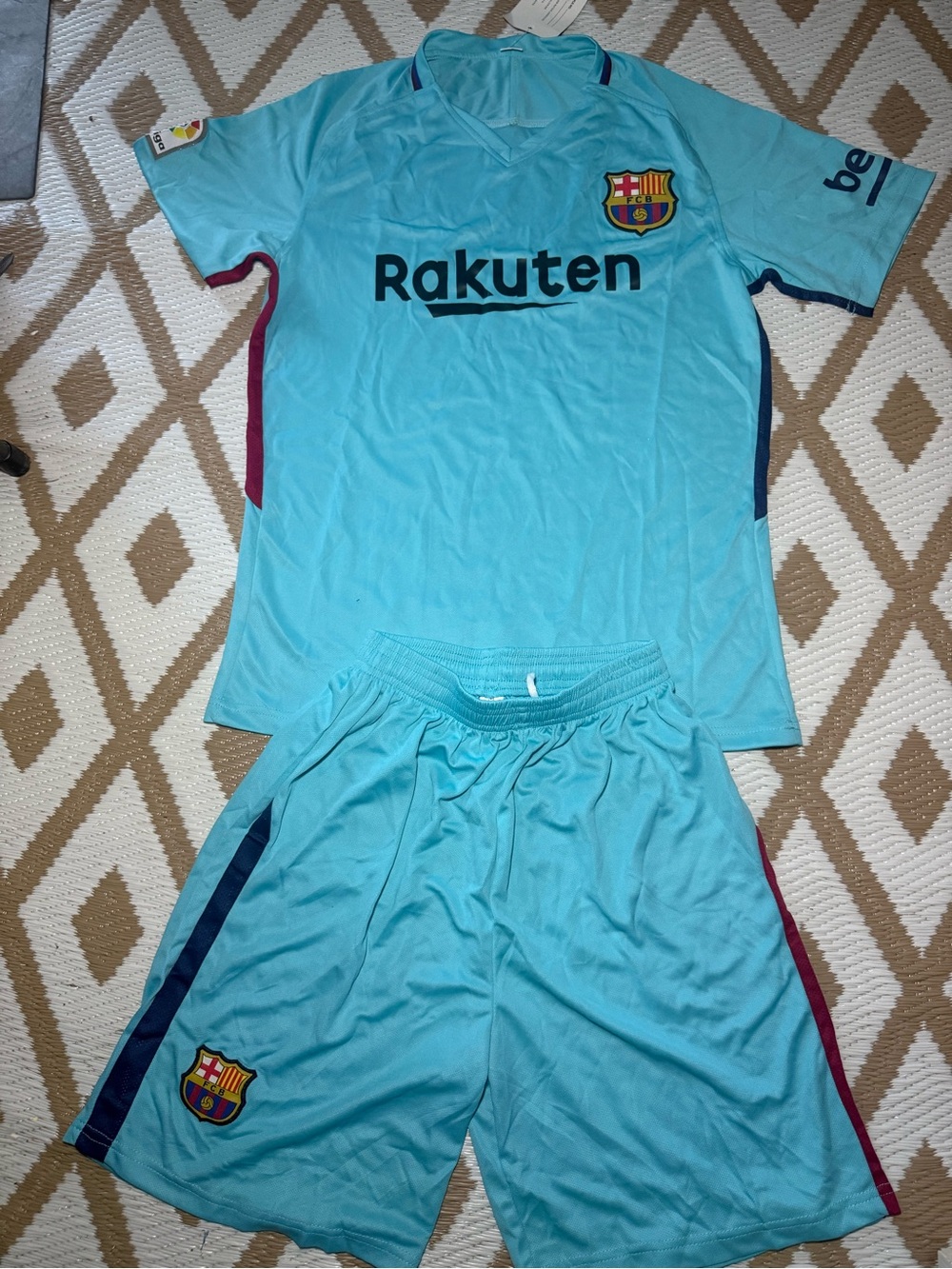 Sporto Light Blue Kids Soccer Jersey and Shorts Set